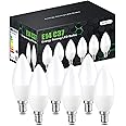 tuare E14 LED Light Bulb, 5W 400 Lumens E14 LED Light Bulb Cool White 6000K, 40W Equivalent SES Small Edison Screw Light Bulbs, CRI 80 Candle Bulb, Non Dimmable - Pack of 6
