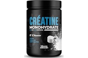 BLOOM NATURALS BEAUTY SUPPLEMENTS Créatine Monohydrate Poudre 500g - 146 Portions - Mesh 200, Goût Neutre, Vegan - Produit en Allemagne - Creatine Monohydrate Poudre - Testé en laboratoire