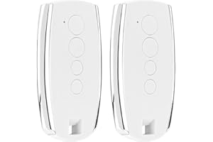YULISPY 2 mandos a distancia para puerta de garaje King Gates Stylo 4K y Stylo 2K 433 MHz, color blanco