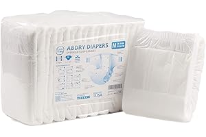 LittleForBig 5500-5800 ml Adulte Couches 10 Pièces - ABDry Blanc Couches (M)