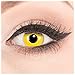 Produktbild Glamlens Farblinsen 1 Paar deckend Crazy Fun- Yellow -Kontaktlinsen mit Stärke -2,00 Dioptrin + Behälter von Glamlens. Perfekt zu Halloween, Karneval, Fasching, Fasnacht oder Cosplay und Zombie Kostüme.