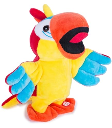 Perroquet Parlant En Peluche - Répète Vos Paroles, Secoue Les Ailes, Jouet Interactif Pour Enfants (3 Piles AAA Non Incluses)