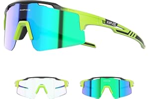 KAPVOE Photochromique Lunette Vélo Protection UV400 Lunette de Cyclisme VTT Sport Homme Femme K75