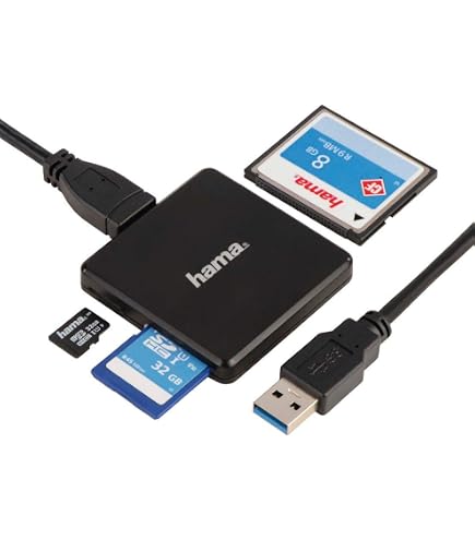 Ednet Lettore Di Schede USB 3.0 4 Porte – Legge SD, CF, MS, T-Flash – Nero