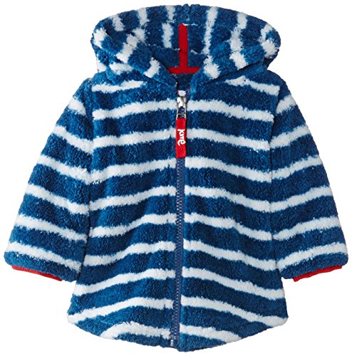 Kite Baby-Boys Fleece Striped Hoodie, Blue (French Navy), 12-18 Months