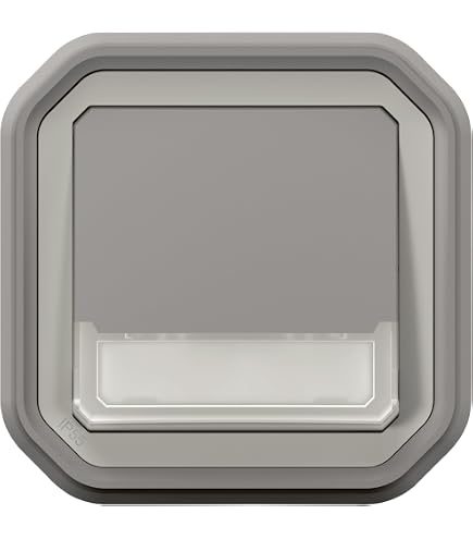 LEGRAND 069636 - Double bouton poussoir lumineux étanche encastré Plexo Blanc