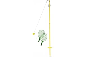 ‎BEST SPORTING BEST SPORTING Twistball-Set I Circletennis für den Garten I Inkl. 2 Circle-Tennis Schläger & 1 Swingball mit Schnur & Schläger I Hochwertige Gartenspiele für Kinder & Erwachsene