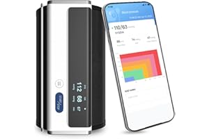 Armfit Tensiómetro de Brazo Bluetooth, Tensiómetro Digital con Brazalete Grande, Aparato para Medir la Tension Arterial Inalá