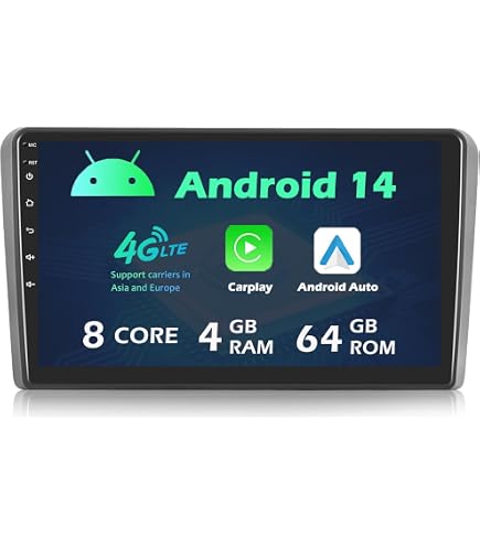 Autoradio Android 14 Per Audi TT: 8GB RAM, 256GB, GPS, 4G E WiFi. Potenza Pura!
