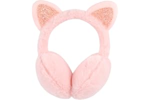 CHUANGLI Winter Warm Cat Ear Earmuff for Women Girls Cute Catear Earmuffs Ladies Headband Faux Fur Outdoor Ear Cover Plush Ear Warmers