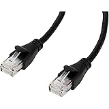 Amazon Basics Cavo patch Ethernet di Cat 6 con connettori RJ45, 3 m, Confezione da 5, Nero