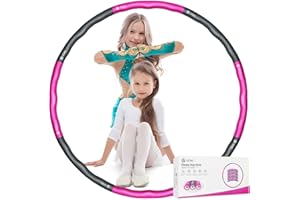 LETAO Hula Hoop - Pneumatico per adulti e bambini, 6-8 pezzi, rimovibile, per fitness (rosa grigio 0,78 kg)