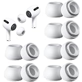Polislime [6 &Ccedil;ifti] AirPods Pro & AirPods Pro 2. Nesil i&ccedil;in G&uuml;r&uuml;lt&uuml; Azaltıcı Delikli, Silikon Kulaklık Ağrısı Yok, Kaymaz Yum