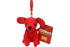 Whitehouse Leisure Clifford The Big Red Dog 4" 10cm Super Soft Gift Quality Plush Bag Clip/Key Clip