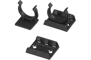 HOLZBRINK Clip de fixation pour socle de cuisine, clip pour pied de meuble et plinthes, clip plastique HBK15, 150 mm, couleur noire