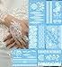 Bbei Sexy Lace Henna Temporary Tattoos, Pack of 6 Sheets (White)
