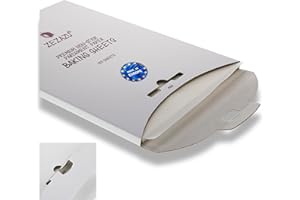 ZeZaZu Premium Non-Stick Parchment Baking Paper Sheets Precut - 30.5 x 40.6 cm (12 x 16 inches) - 125 Sheets, Exact Fit for Half-Sheet Baking Pans, RECLOSABLE Pack, Siliconized Dual Coated