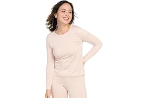 LAPASA Haut Thermique Femme Maillot de Corps à Manches Longues sous-Vêtements Chauds Thermoflux Automne/Hiver Fin/Moyen/Épais L15/L39/L42