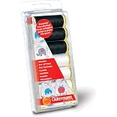 Gutermann Sew-All 100 m 100 Percent Polyester Sewing Thread Set, Black/ White