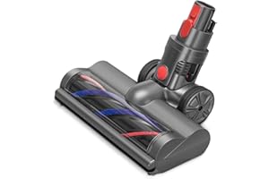 MoPei Brosse Motorhead Compatible avec Dyson Aspirateur sans Fil V7 V8 V10 V11 V15, Brosse Turbine avec LED pour Les Tapis à Poils Bas et sols durs
