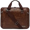 VISMIINTREND Leather Office Laptop Bag for Men/Women, Professional Messenger Hand Held Briefcase Shoulder Bags for Man, Fits Up To 13",14", 15.6 Inch Macbook, Gifts for Him/Husband, Sleek, Stylish