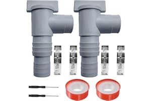 SHUNFAJI Vanne d'entretien/d'arrêt pour Piscine avec Raccord de Tuyau de 32/38mm, Vanne Piscine Double Split Tuyau Valve Plunger Accessoires de Piscine, Pour Piscine Hors Sol et Pompe de Piscine (Lot de 2)