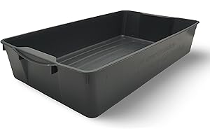 ‎BURI BURI Wanne aus Kunststoff 58x32x11 cm multifunktional einsetzbar lebensmittelecht – Kunststoffwanne ideal als Kotwanne, Pflanzwanne oder Ölauffangwanne geeignet, anthrazit