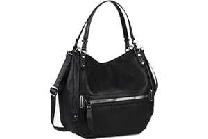 Gladdon Hobo Bags for Women, Ladies Multi Pockets Top Handle Handbags, Vintage Cross-body Shoulder Satchel, Soft Leather Messenger Purse