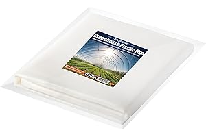 PROMORE 3,7 x 7,6M Bâche pour Serre en Polyéthylène Plastique Transparent Protection Extra épaisse Couverture De Polytunnel Membrane Horticole,pour Agriculture Bâtiments Plante de Jardin (150Mu/600G)