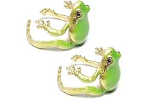 QKEOISUD Frog Ear Clips,Creative Quirky Exaggerated Niche Personality Cute Animal Earrings Without Ear Holes Ear Bone Clip, Alloy Earrings