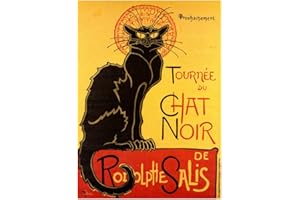 Legendarte - Cartel Artístico Vintage Tournée Du Chat Noir - Cuadro Lienzo, Impresión Digitalcm. 50x70