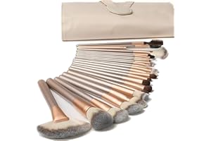 Nestlingâ 18 Stück Professionelle Kosmetik Make-Up Pinsel Werkzeuge Kosmetik Make-Up-Pinsel-Set Mit Roll Up Pu-Leder Tasche, Holzgriff