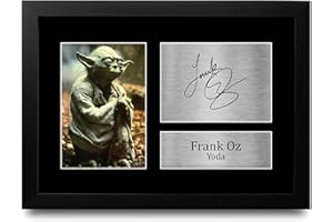 HWC Trading FR Frank Oz Gift Signed FRAMED A4 Printed Autograph Star Wars Gifts Yoda Print Photo Picture Display