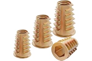 Qrity 20 Piezas Inserto Roscado Hexagonal Aleación de Zinc Tuerca, M10 x 25mm Uercas Hexagonales Atornillables Fijación, Tuerca de Inserción Roscada