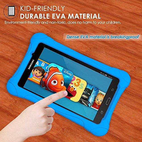 Samsung Galaxy Tab A 7 Hülle Case – MoKo Superleicht EVA Stoßfest Kinderfreundlich Kinder Schutzhülle Tasche Schale Folio Bumper Cover für Samsung Galaxy Tab A 7.0 Zoll SM-T280/SM-T285 2016 Tablet-PC, Blau - 3