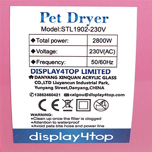 Display4top-Schoir-Sche-Poils-Toilettage-pour-Chiens-Chats-Animaux-2800W-Chaleur-et-Vitesse-RglableFiche-Standard-franaise