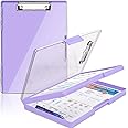 MeRaYo Writing Pad for Exam Pad for Kids Exam Board for Students Study Pad Clip Pad with Storage Case Clipboard Writing Pad Exam Pad for Girls and Boys (Purple Color)