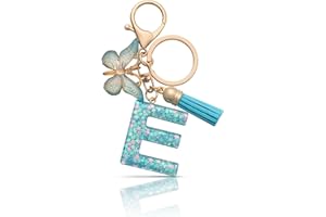 MORSUNBELA Portachiavi Per Ragazza Farfalla Con Lettera Portachiavi Con Lettera Iniziale Da Donna