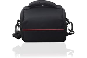 HIUOUIH Borsa Fotocamera Slr 26 x 19 x 14 cm Borsa Fotografica Reflex Borsa Videocamera Impermeabile Antiurto Compatta con Tracolla Regolabile per DSLR Camera, Nero