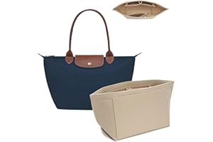 lumanothy Taschen Organizer Shopper, Handtaschen Organizer mit Multi-Pocket, Filz Longchamp Organizer für Longchamp, polene, mommy bag, Einkaufstasche (Beige, M)