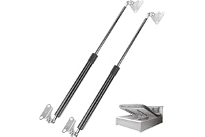 DIXHILLS 500MM 100N/10KG Gas Struts, 2pcs Universal adjustable Lift Support Springs, Gas Spring Lift Support Shock with Mounting Kit for Heavy duty Ottoman Bed, Heavy lid, Floor Hatch Door, Storage Box Lid