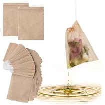 Sacchetti Filtro Tè Con Coulisse - 300 Pezzi 8x6cm, Carta Naturale Per Tisane E Infusi - Foto 5
