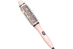 Bopcal Thermal Brush 3 in 1 - Cepillo Rizador Ionic de 38mm con Pantalla LCD, Temperatura Ajustable 120-220°C, Cepillo Redondo Creación de Rizos Naturales y Voluminosos un Solo Paso, Doble Voltaje
