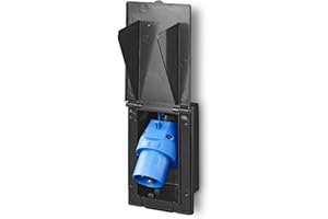 ProPlus Prise d'alimentation CEE à encastrer rectangulaire Noir