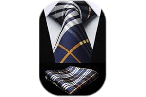 HISDERN Cravatta Uomo Elegante A Pois Fazzoletto Matrimonio Classico Formale Cravatte E Fazzoletti Da Taschino Set Per Festa Lavoro Affari