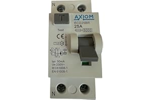 AXIOM BY CED ELECTRICAL GROUP RCD Axiom 25A 30mA 2pole Type AC (25/30/2) Residual Current Device