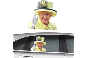 POLOGMASE Fenêtre La Reine Elizabeth Pour Véhicules, Fenêtre Voiture La Reine, Voiture La Reine D'Angleterre, Imperméables, Facile À Enlever