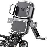 Coverzone Bisiklet Motosiklet ve Scooter i&ccedil;in Dikiz Aynası Uyumlu Telefon Tutucu Orjinal Malzeme Y&uuml;ksek Kalite 360 Derece D&ouml;n
