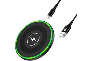 FOBROWN 15W Induktive Ladestation Wireless Charger, Kabelloses Handy Ladegerät Schnelles LadePad für Google Pixel 9 8 Pro 7 7a 6 5XL, Samsung Galaxy S25/S24 Ultra/S23+/S22/S21 FE/S20/S9, iPhone 16/15/14/13/12