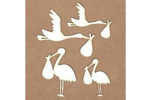 KORA projects Chipboard - Matrices en carton pressé pour Scrapbooking et Artisanat - Cigogne